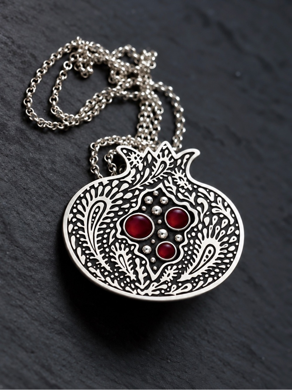 Fruit of the Dead~ Pomegranate Persephone Adonis Greek Gods Spinel Seed Necklace - Picture 3 of 9